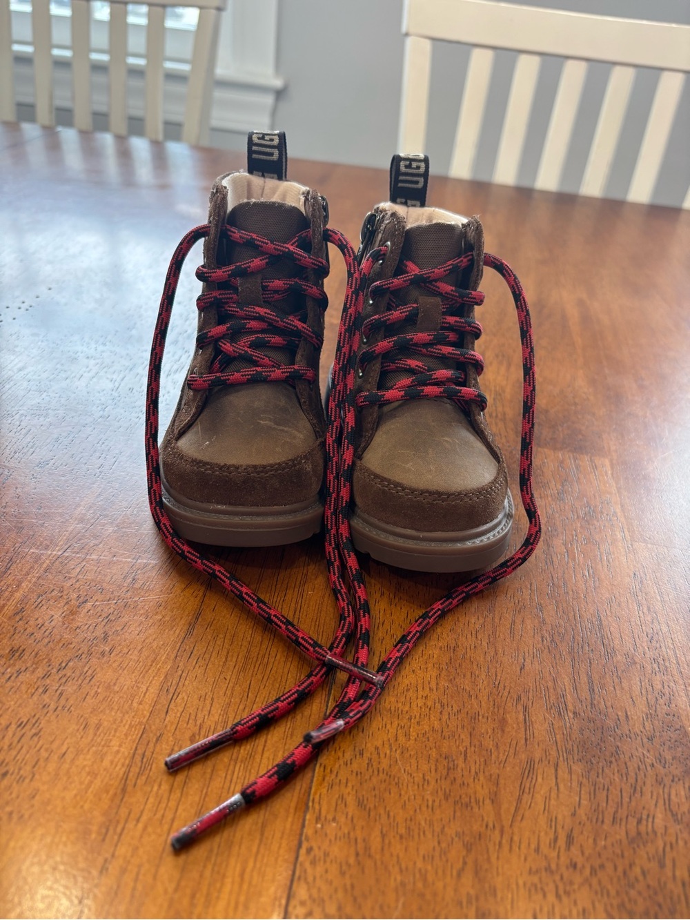Kids UGG Brown Lace Up Boots